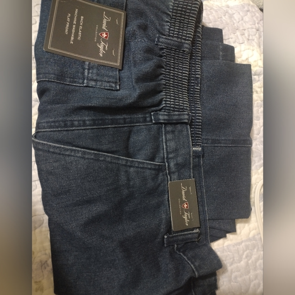 David Taylor Men's Relaxed Fit Dark Blue Jeans